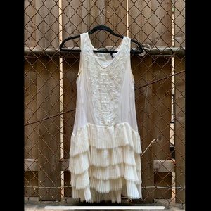 Zara flapper white dress